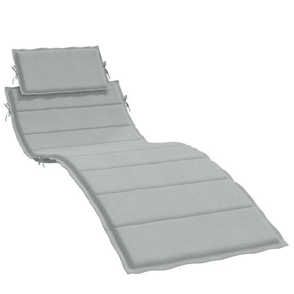Cuscino per Lettino Prendisole Grigio Chiaro Mélange 186x58x4cm | homemem39