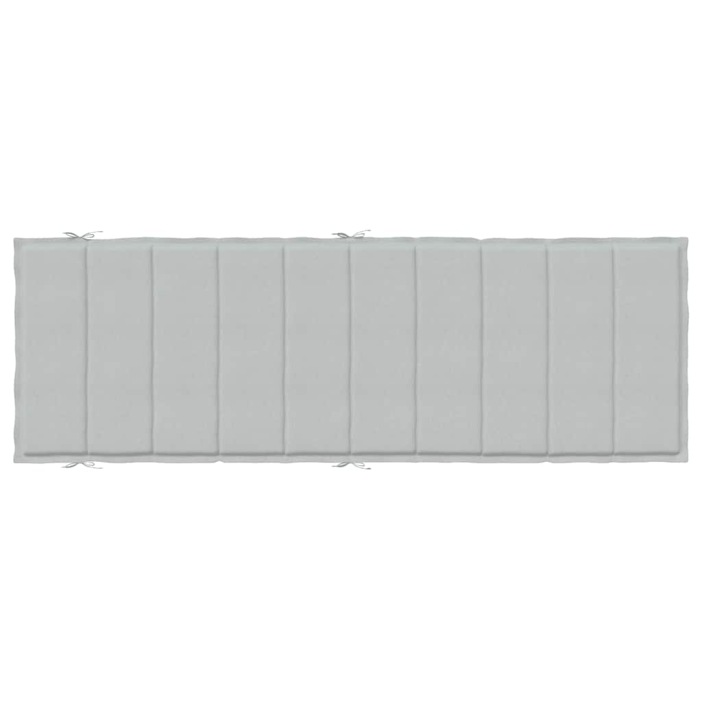 Cuscino per Lettino Prendisole Grigio Chiaro Mélange 186x58x4cm | homemem39