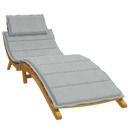 Cuscino per Lettino Prendisole Grigio Chiaro Mélange 186x58x4cm | homemem39