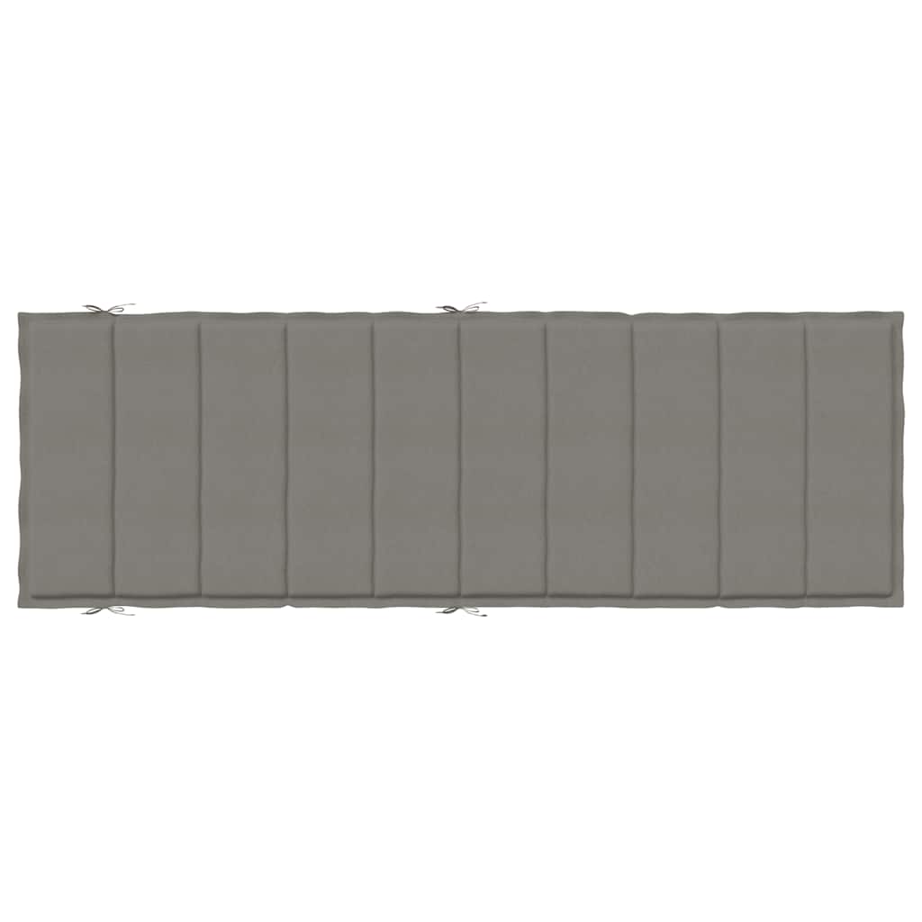 Cuscino per Lettino Prendisole Grigio Scuro Mélange 186x58x4cm | homemem39