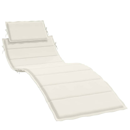 Cuscino per Lettino Prendisole Crema Mélange 186x58x4cm Tessuto | homemem39