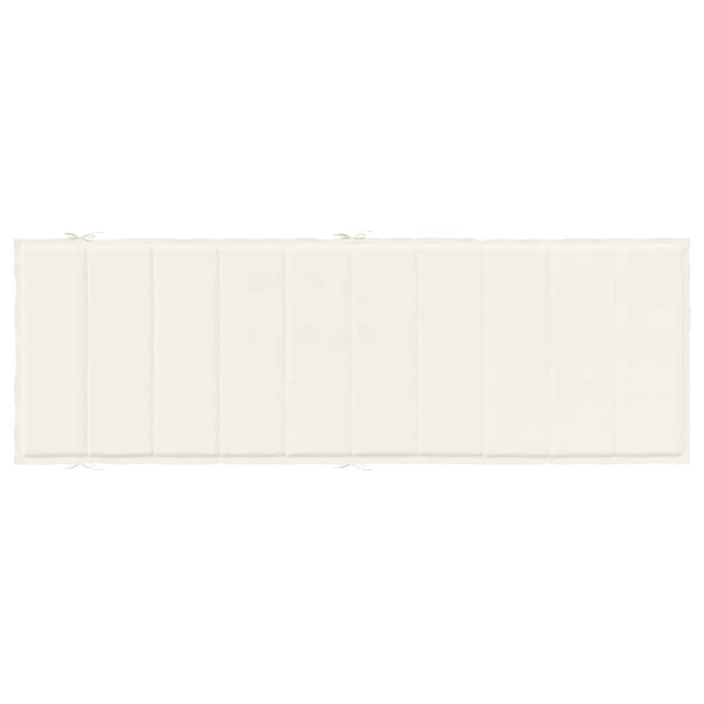 Cuscino per Lettino Prendisole Crema Mélange 186x58x4cm Tessuto | homemem39
