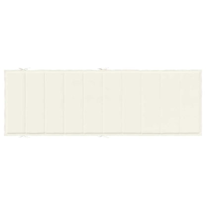 Cuscino per Lettino Prendisole Crema Mélange 186x58x4cm Tessuto | homemem39