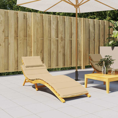 Cuscino per Lettino Prendisole Beige Mélange 186x58x4cm Tessuto | homemem39