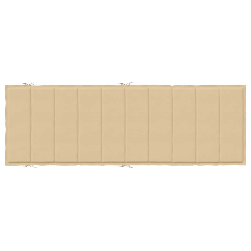 Cuscino per Lettino Prendisole Beige Mélange 186x58x4cm Tessuto | homemem39