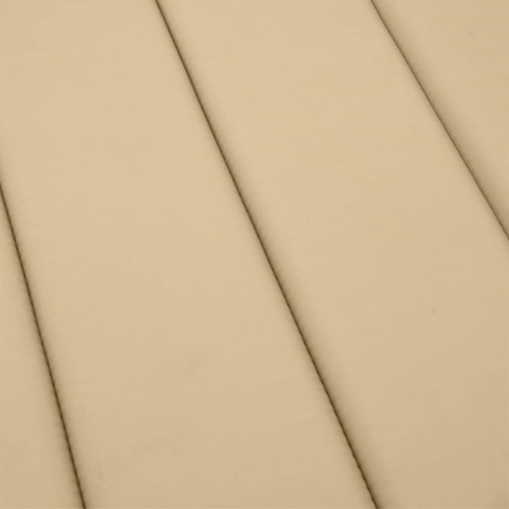 Cuscino per Lettino Prendisole Beige Mélange 186x58x4cm Tessuto | homemem39