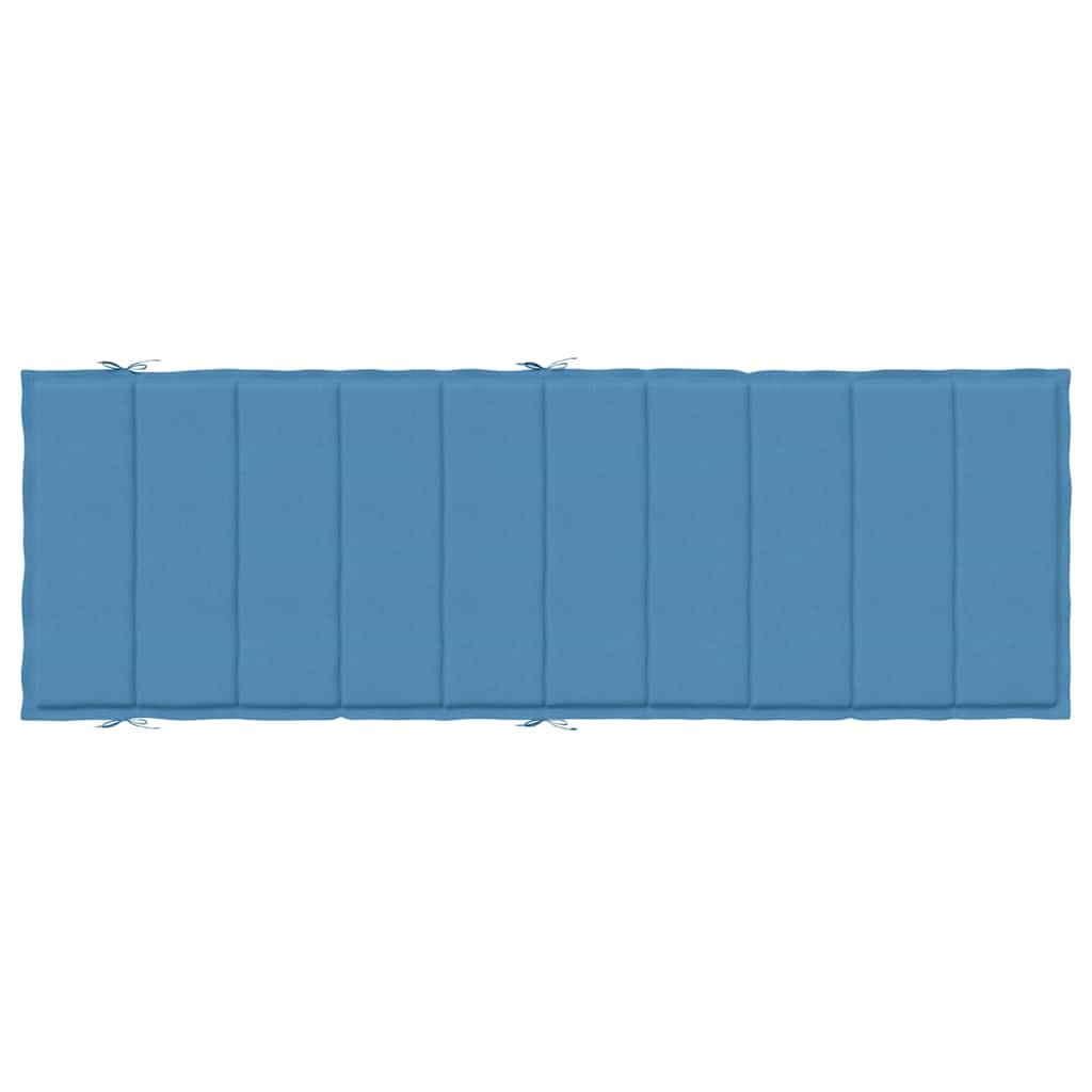 Cuscino per Lettino Prendisole Blu Mélange 186x58x4cm Tessuto | homemem39