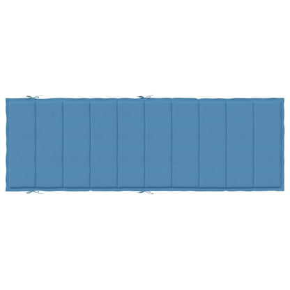 Cuscino per Lettino Prendisole Blu Mélange 186x58x4cm Tessuto | homemem39