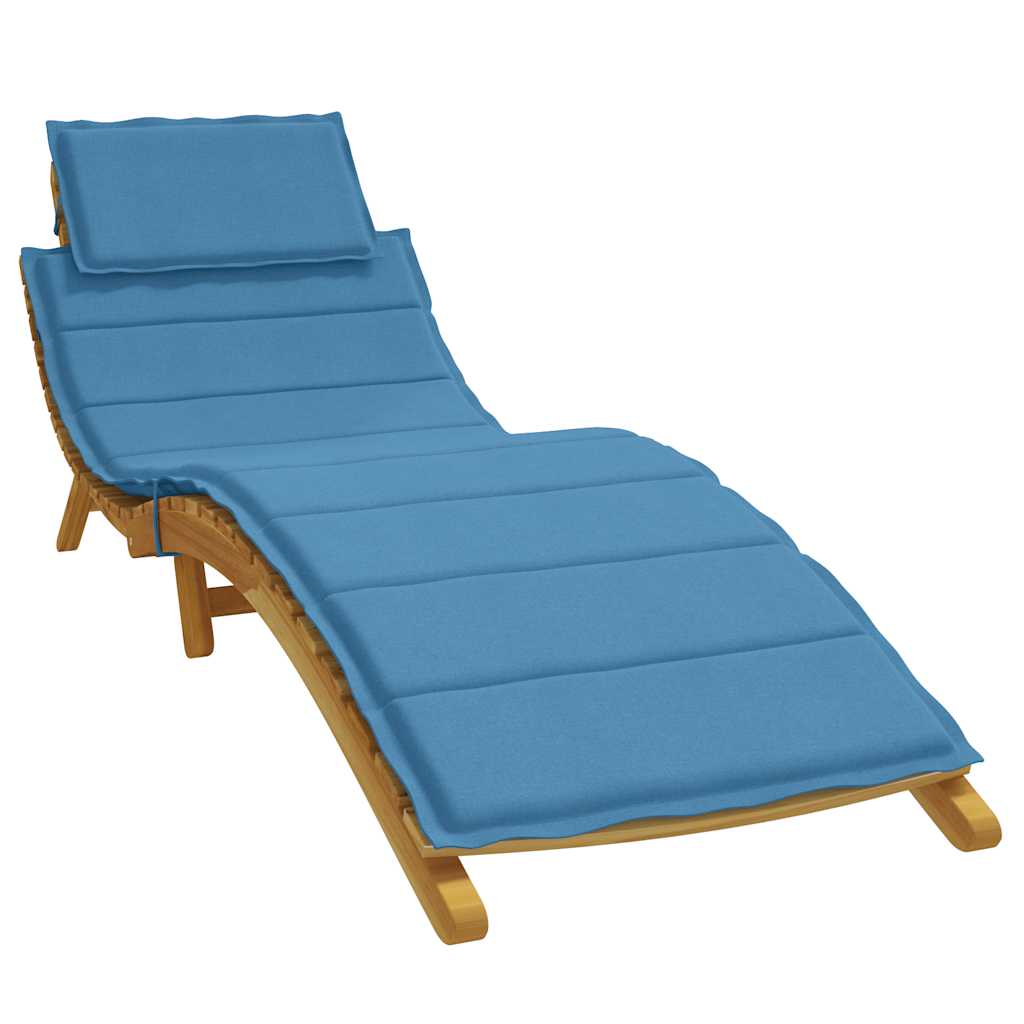Cuscino per Lettino Prendisole Blu Mélange 186x58x4cm Tessuto | homemem39