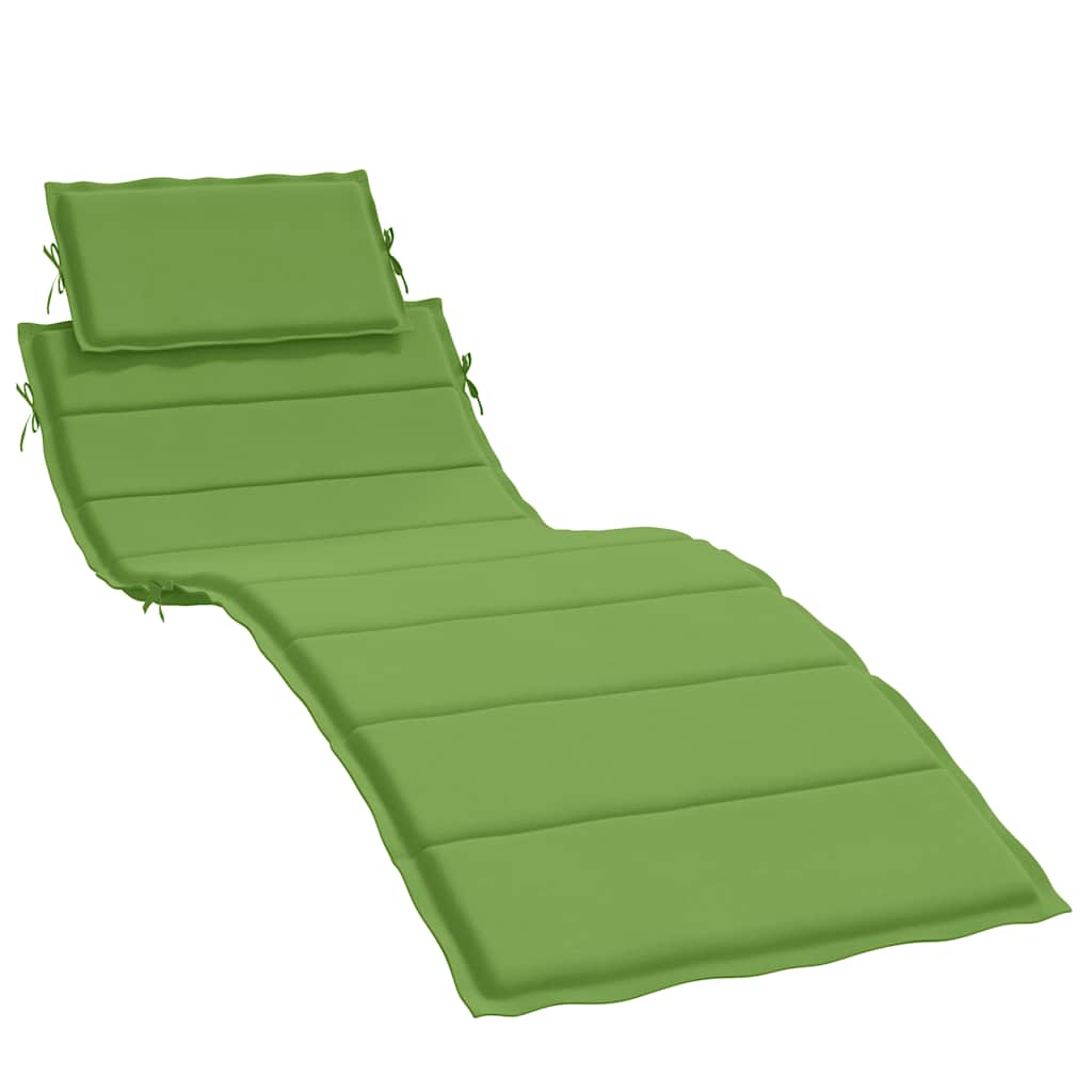 Cuscino per Lettino Prendisole Verde Mélange 186x58x4cm Tessuto | homemem39