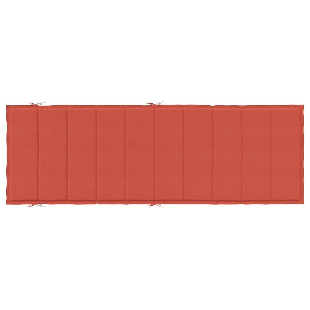 Cuscino per Lettino Prendisole Rosso Mélange 186x58x4cm Tessuto | homemem39