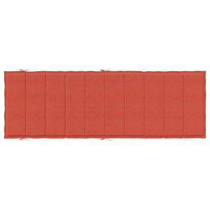 Cuscino per Lettino Prendisole Rosso Mélange 186x58x4cm Tessuto | homemem39