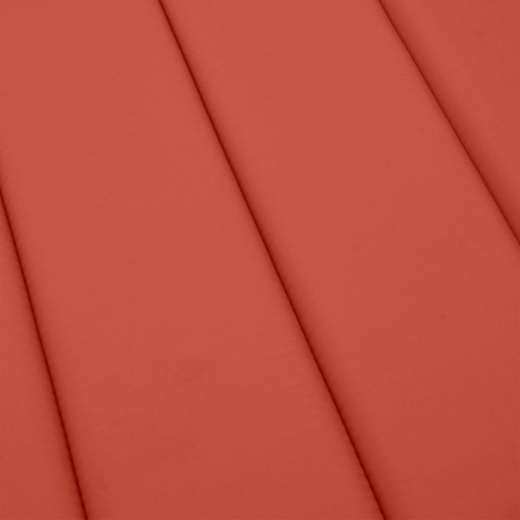 Cuscino per Lettino Prendisole Rosso Mélange 186x58x4cm Tessuto | homemem39