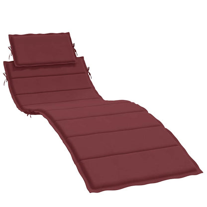 Cuscino per Lettino Prendisole Rosso Vino Mélange 186x58x4cm | homemem39