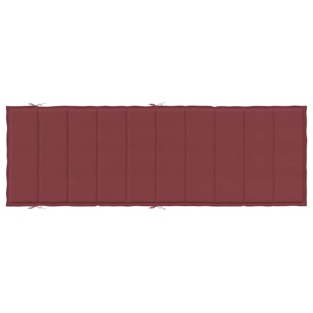Cuscino per Lettino Prendisole Rosso Vino Mélange 186x58x4cm | homemem39