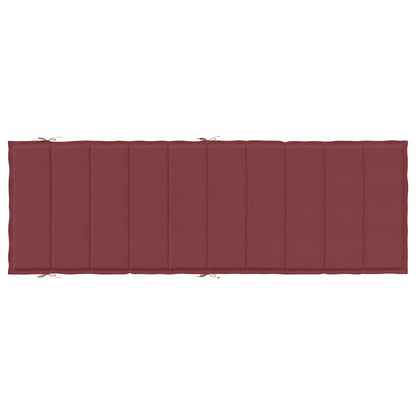 Cuscino per Lettino Prendisole Rosso Vino Mélange 186x58x4cm | homemem39