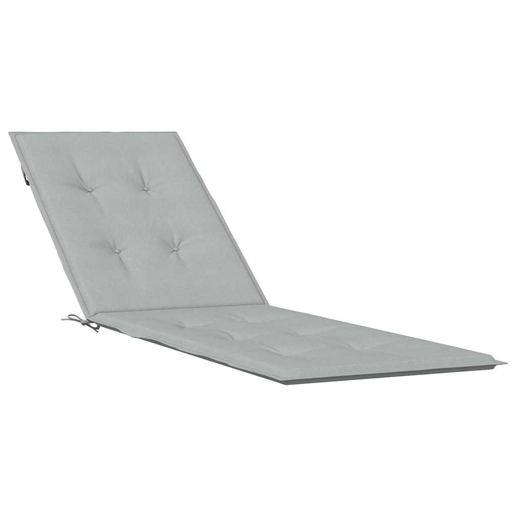 Cuscino per Sdraio Grigio Chiaro Mélange (75+105)x50x3 Tessuto | homemem39