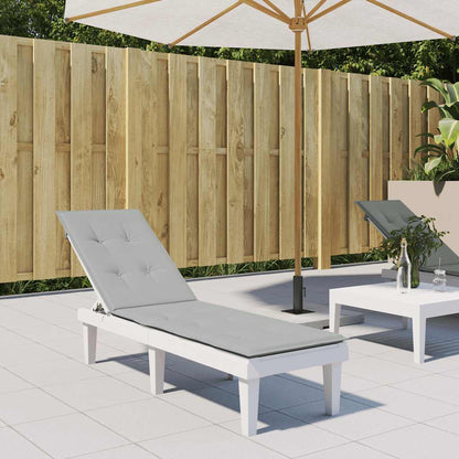 Cuscino per Sdraio Grigio Chiaro Mélange (75+105)x50x3 Tessuto | homemem39
