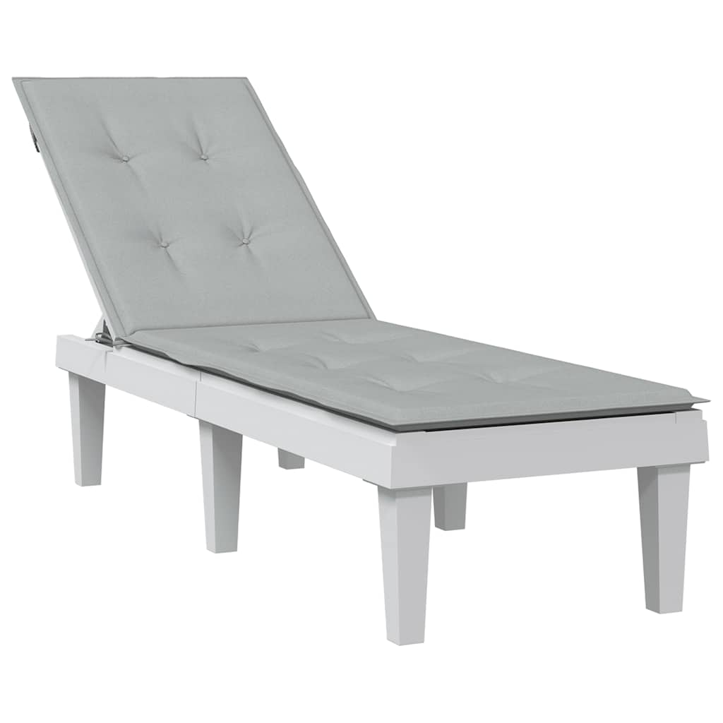 Cuscino per Sdraio Grigio Chiaro Mélange (75+105)x50x3 Tessuto | homemem39