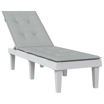 Cuscino per Sdraio Grigio Chiaro Mélange (75+105)x50x3 Tessuto | homemem39