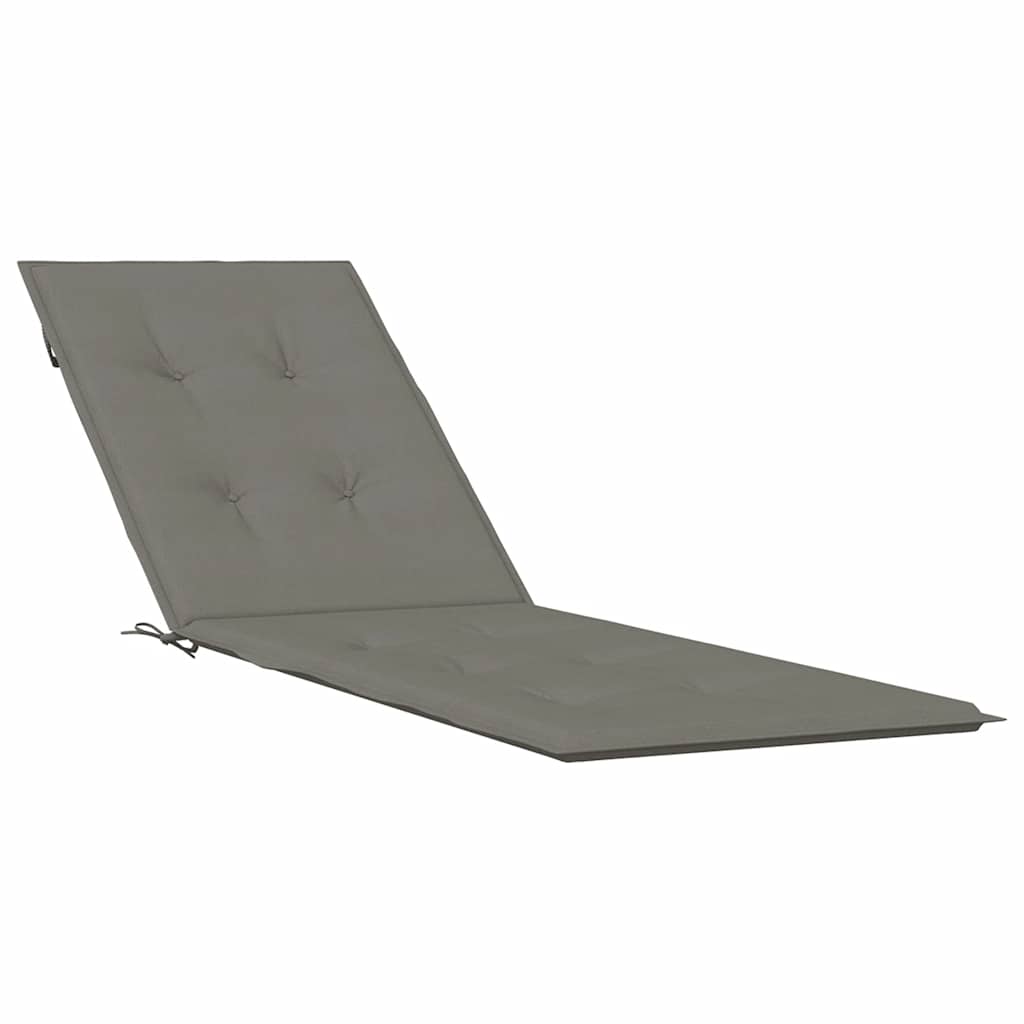 Cuscino per Sdraio Grigio Scuro Mélange (75+105) x 50 x 4 Tessuto | homemem39