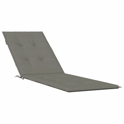 Cuscino per Sdraio Grigio Scuro Mélange (75+105) x 50 x 4 Tessuto | homemem39