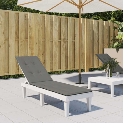 Cuscino per Sdraio Grigio Scuro Mélange (75+105) x 50 x 4 Tessuto | homemem39