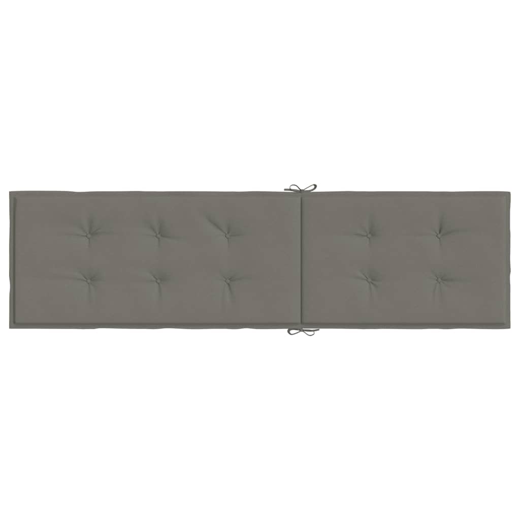 Cuscino per Sdraio Grigio Scuro Mélange (75+105) x 50 x 4 Tessuto | homemem39