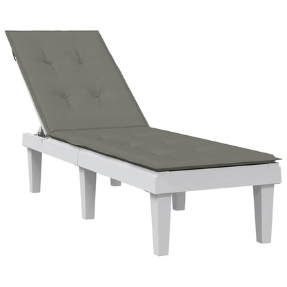 Cuscino per Sdraio Grigio Scuro Mélange (75+105) x 50 x 4 Tessuto | homemem39