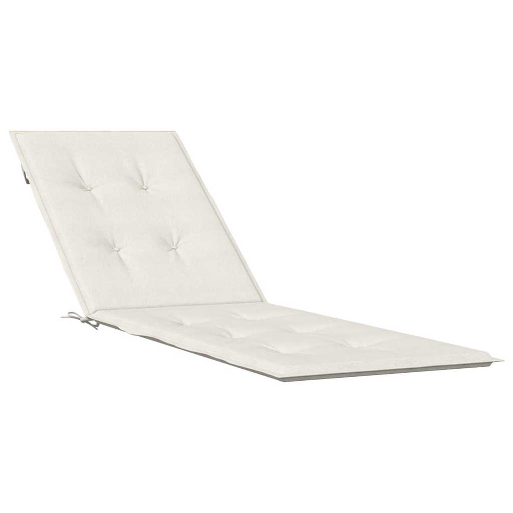 Cuscino per Sdraio Crema Mélange (75+105) x 50 x 4 cm in Tessuto | homemem39