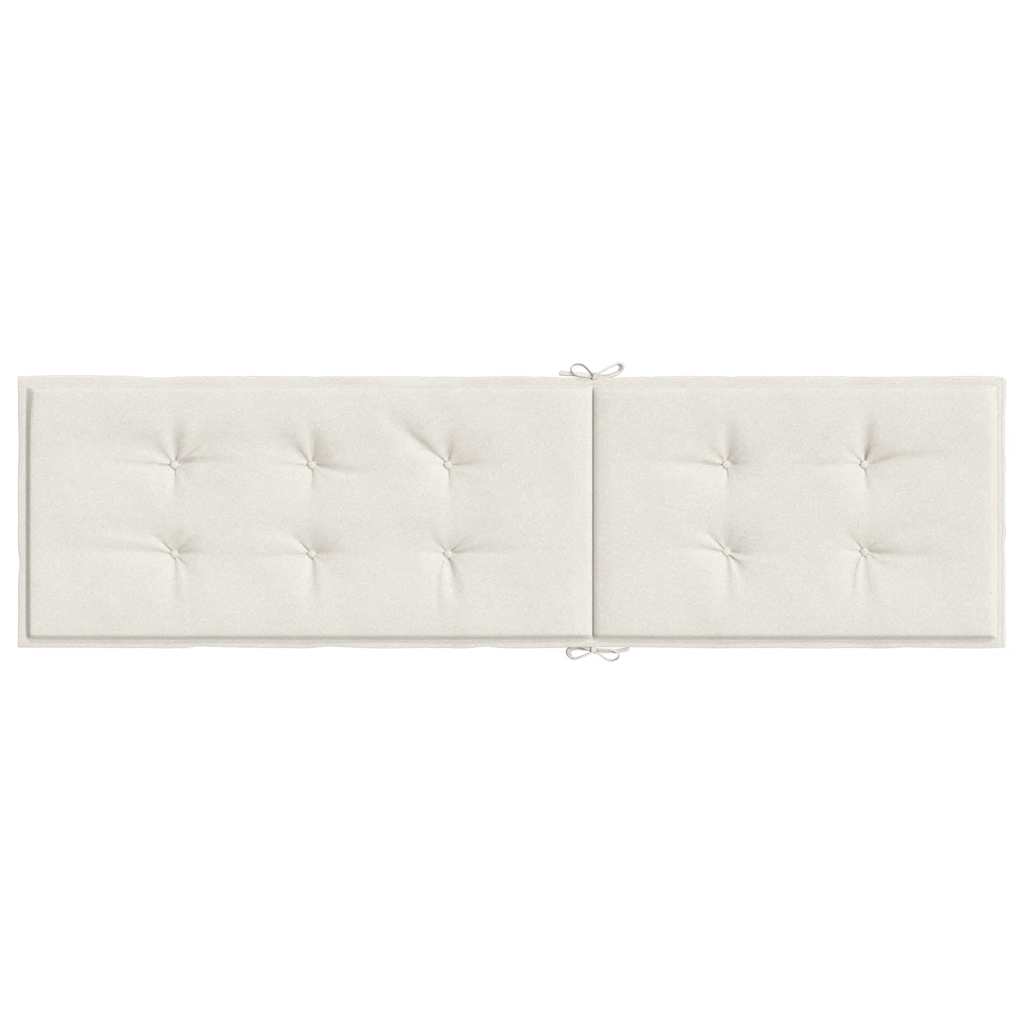 Cuscino per Sdraio Crema Mélange (75+105) x 50 x 4 cm in Tessuto | homemem39