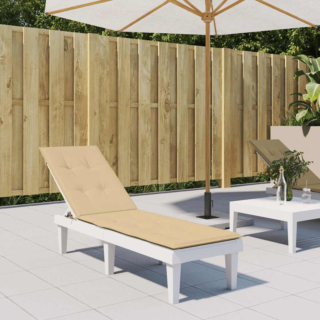 Cuscino per Sdraio Beige Mélange (75+105) x 50 x 4 cm in Tessuto | homemem39