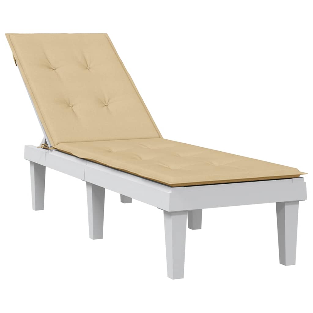 Cuscino per Sdraio Beige Mélange (75+105) x 50 x 4 cm in Tessuto | homemem39