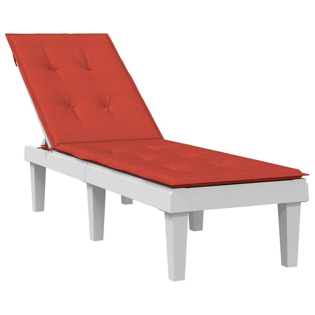 Cuscino per Sdraio Rosso Mélange (75+105) x 50 x 4 cm in Tessuto | homemem39