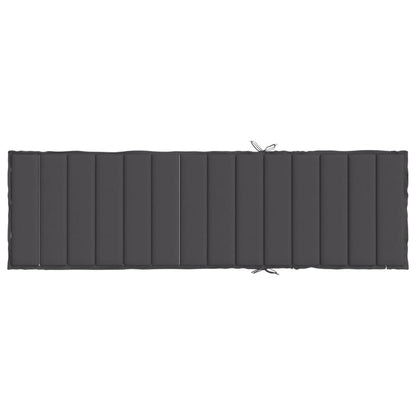 Cuscino per Lettino Antracite Mélange 200x50x4 cm in Tessuto | homemem39