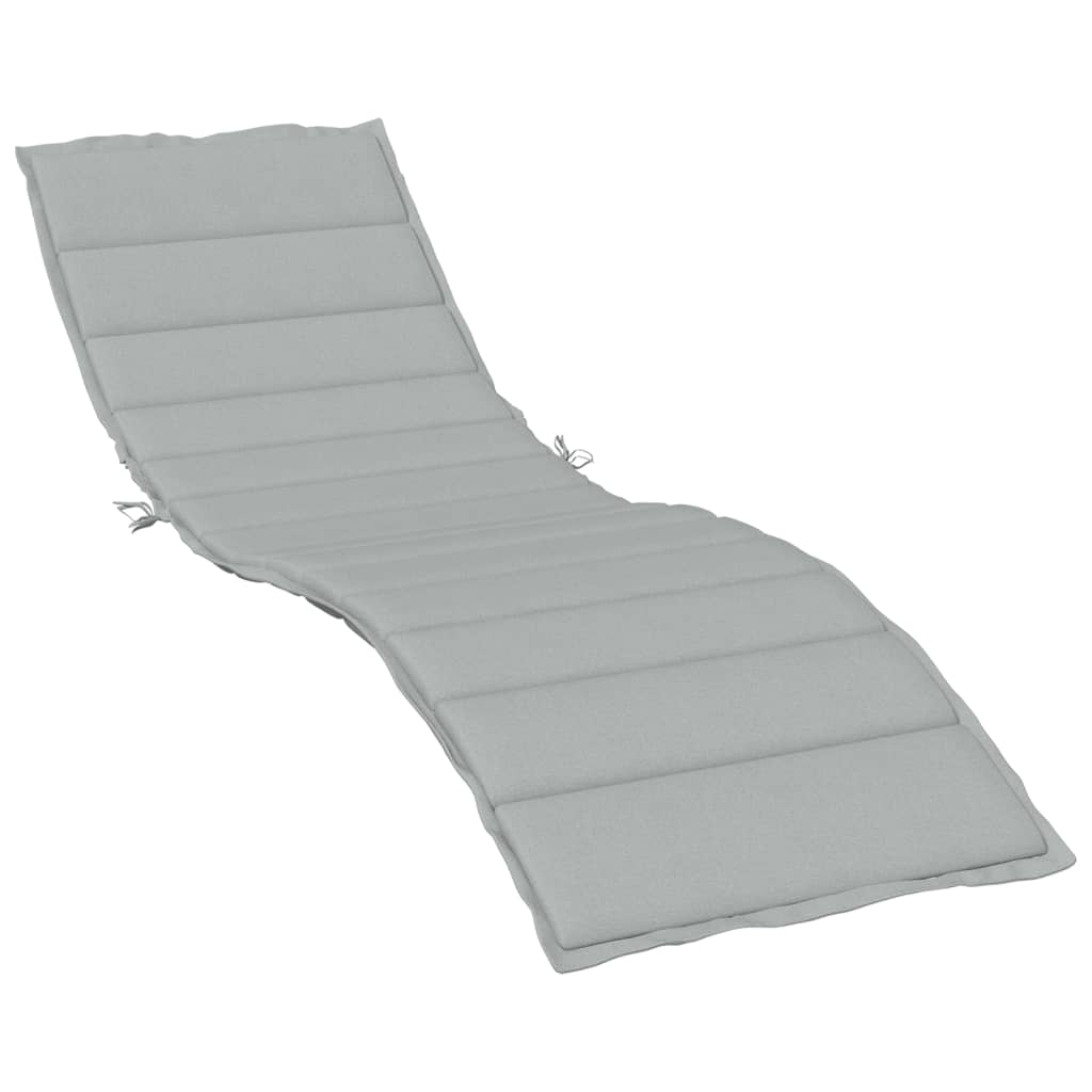 Cuscino per Lettino Prendisole Grigio Chiaro Mélange 200x50x4cm | homemem39