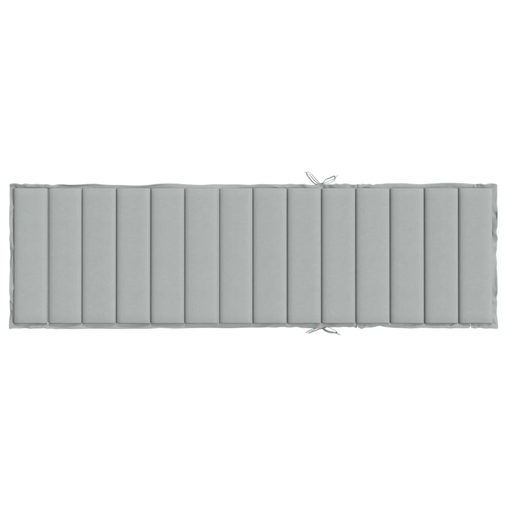 Cuscino per Lettino Prendisole Grigio Chiaro Mélange 200x50x4cm | homemem39