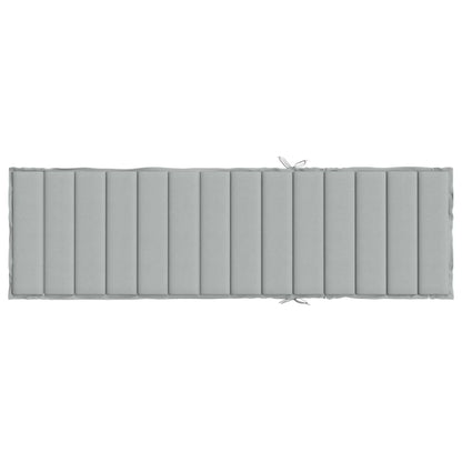 Cuscino per Lettino Prendisole Grigio Chiaro Mélange 200x50x4cm | homemem39
