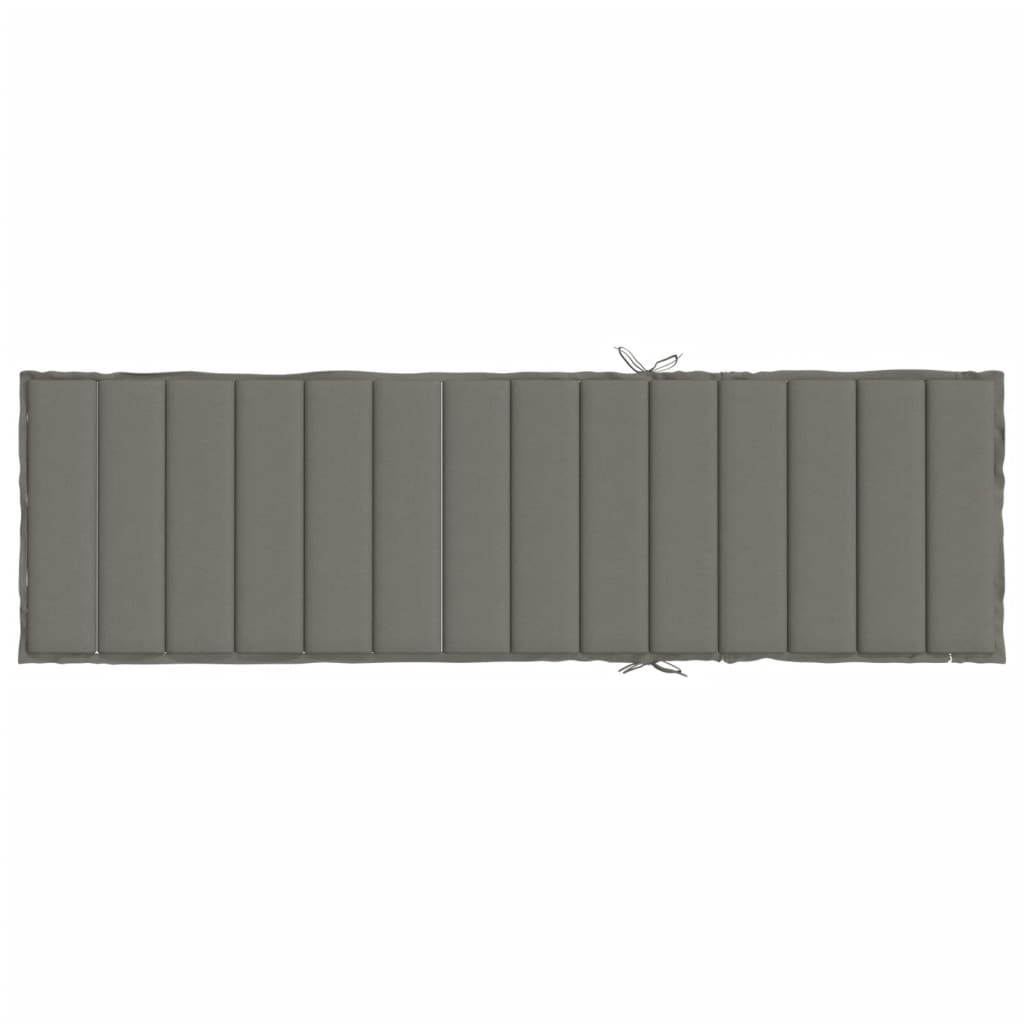 Cuscino per Lettino Prendisole Grigio Scuro Mélange 200x50x4cm | homemem39