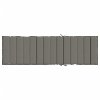 Cuscino per Lettino Prendisole Grigio Scuro Mélange 200x50x4cm | homemem39