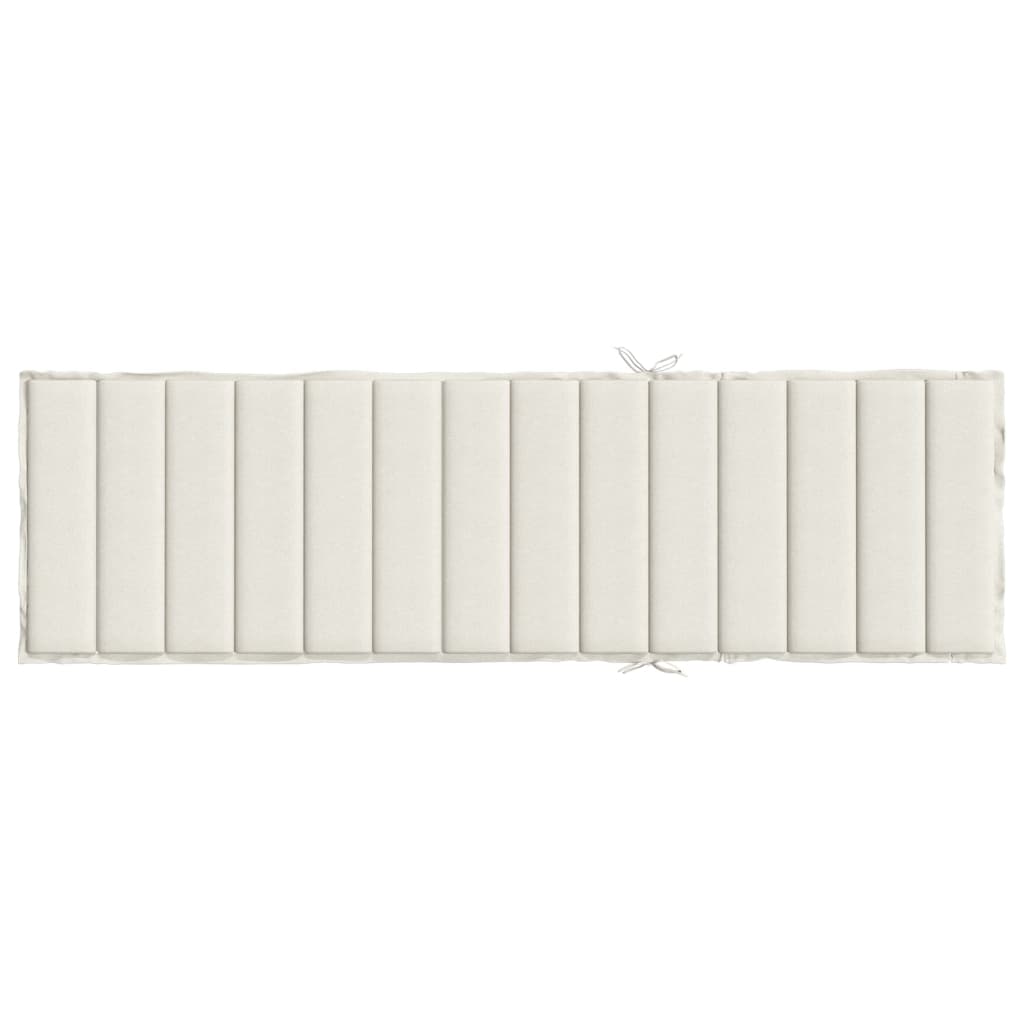Cuscino per Lettino Prendisole Crema Mélange 200x50x4cm Tessuto | homemem39