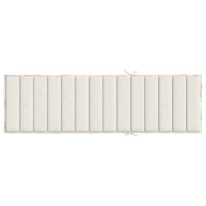 Cuscino per Lettino Prendisole Crema Mélange 200x50x4cm Tessuto | homemem39