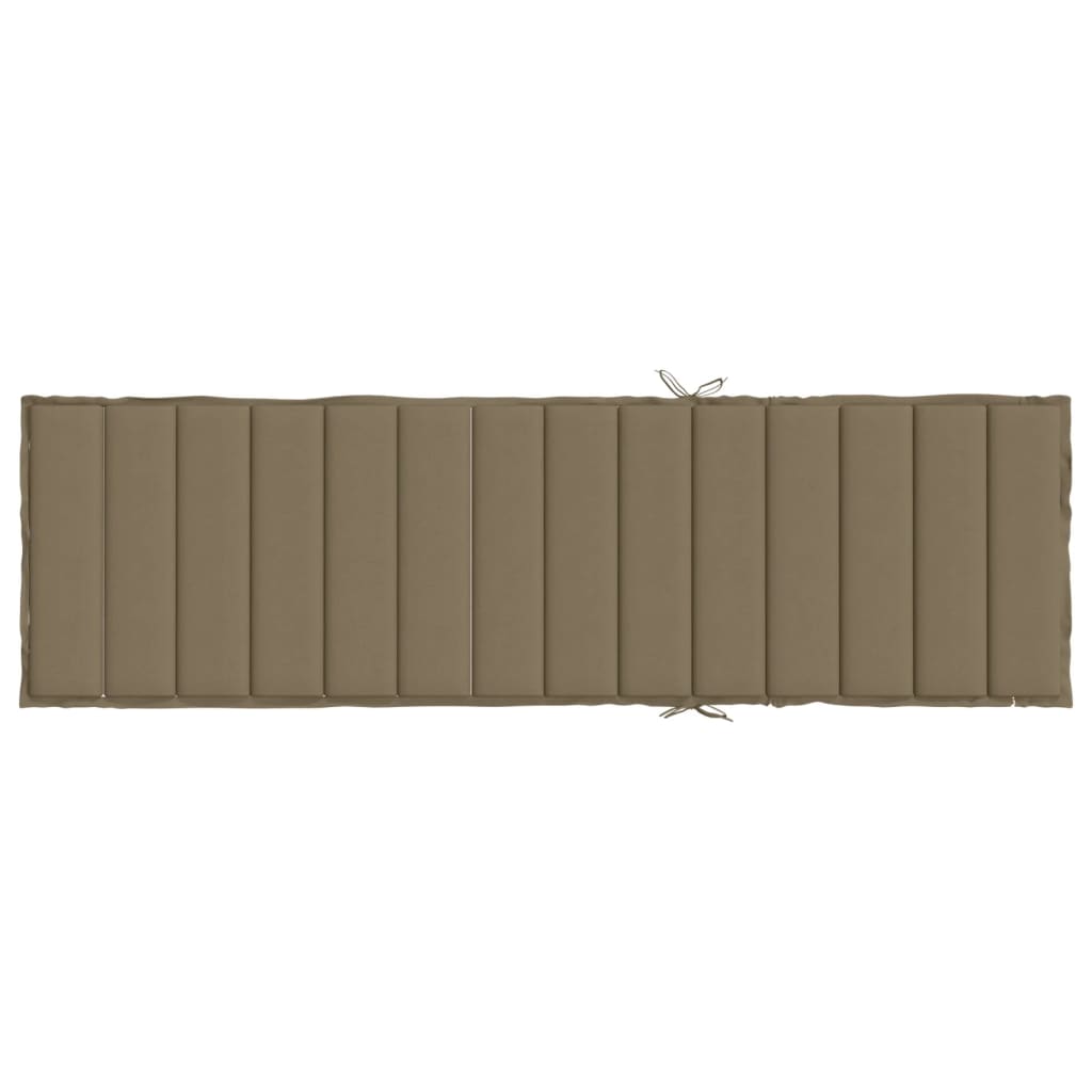 Cuscino per Lettino Prendisole Tortora Mélange 200x50x4 cm | homemem39