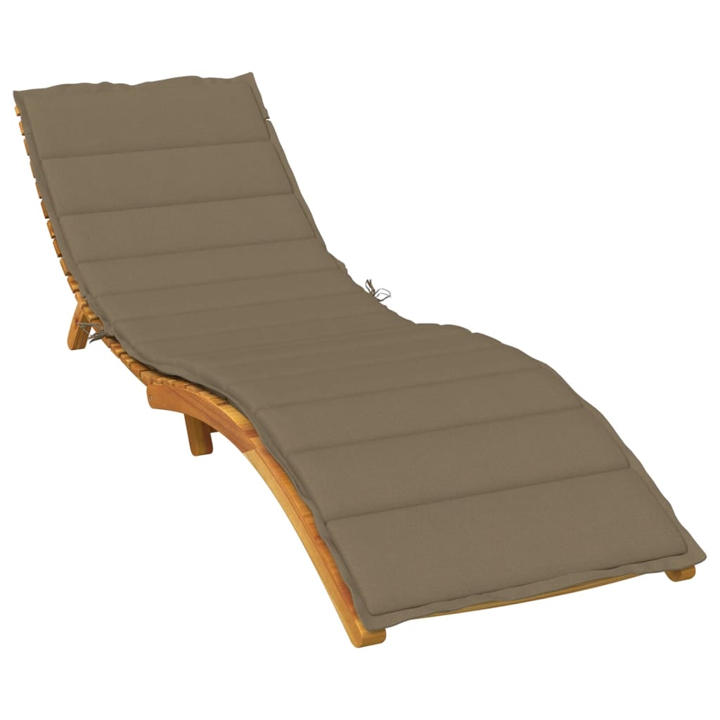 Cuscino per Lettino Prendisole Tortora Mélange 200x50x4 cm | homemem39