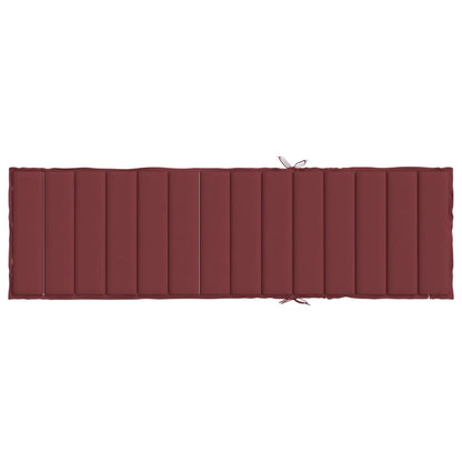 Cuscino per Lettino Prendisole Rosso Vino Mélange 200x50x4cm | homemem39
