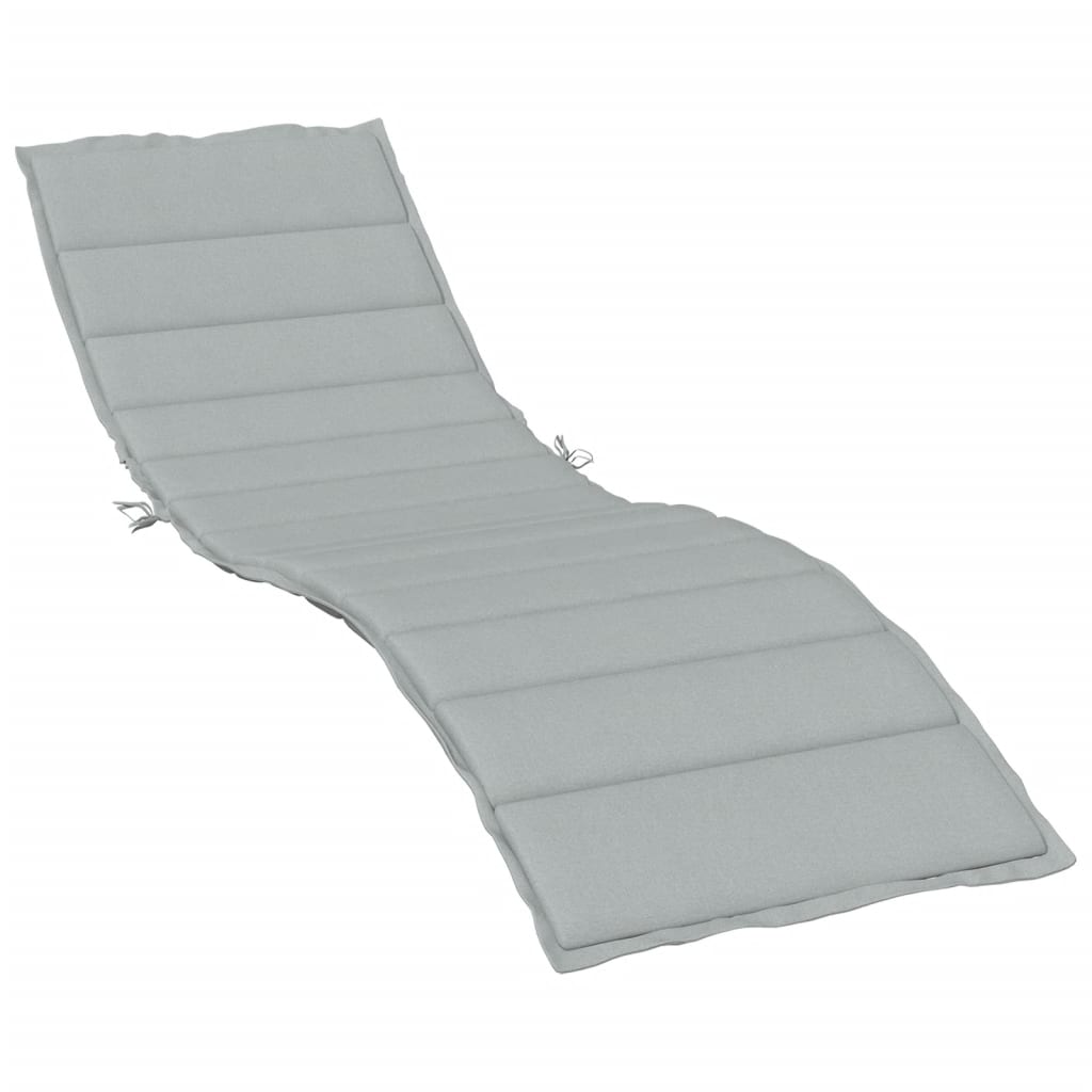Cuscino per Lettino Prendisole Grigio Chiaro Mélange 200x60x4cm | homemem39