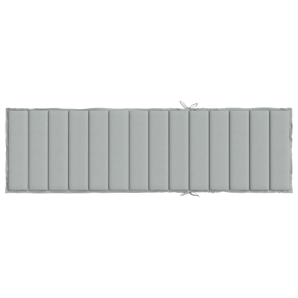 Cuscino per Lettino Prendisole Grigio Chiaro Mélange 200x60x4cm | homemem39