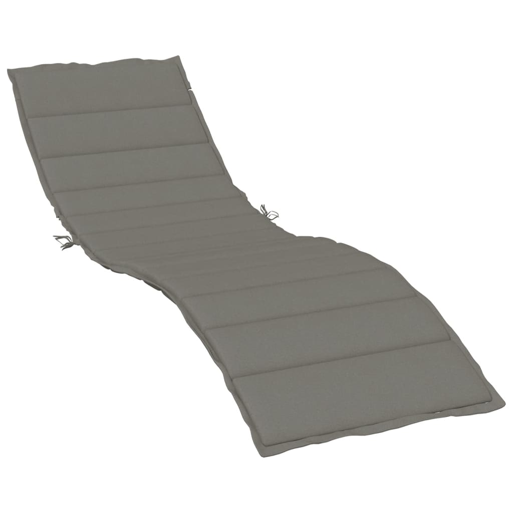 Cuscino per Lettino Prendisole Grigio Scuro Mélange 200x60x4 cm | homemem39