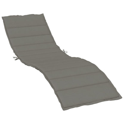 Cuscino per Lettino Prendisole Grigio Scuro Mélange 200x60x4 cm | homemem39