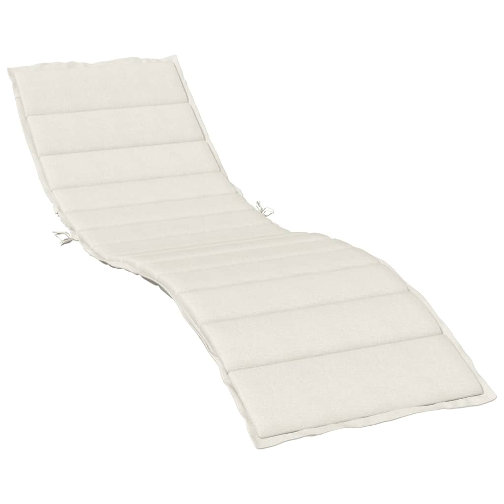 Cuscino per Lettino Prendisole Crema Mélange 200x60x4cm Tessuto | homemem39